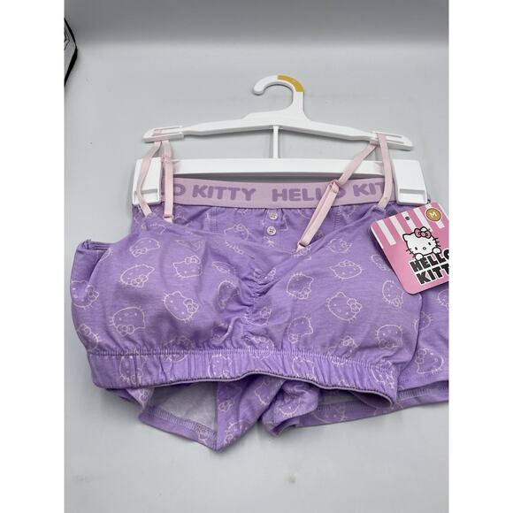 Hello Kitty Purple Bra & Boxer Set Size Medium NEW with Tags - Fast Shipping - Picture 1 of 6